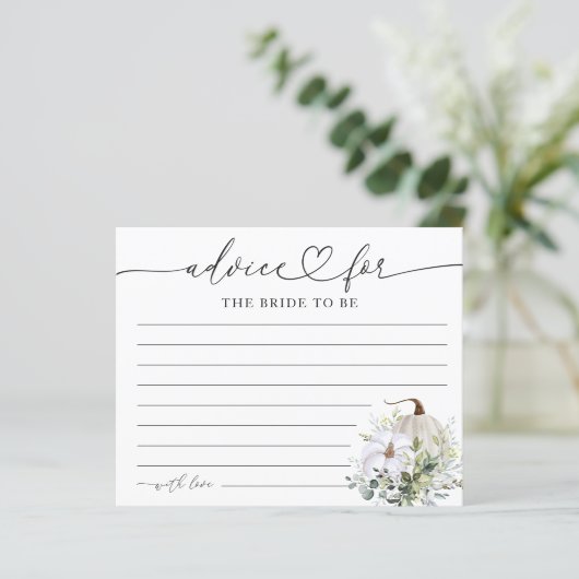 Greenery Pumpkin Herfst Vrijgezellenfeest Advice K (Staand voorkant)