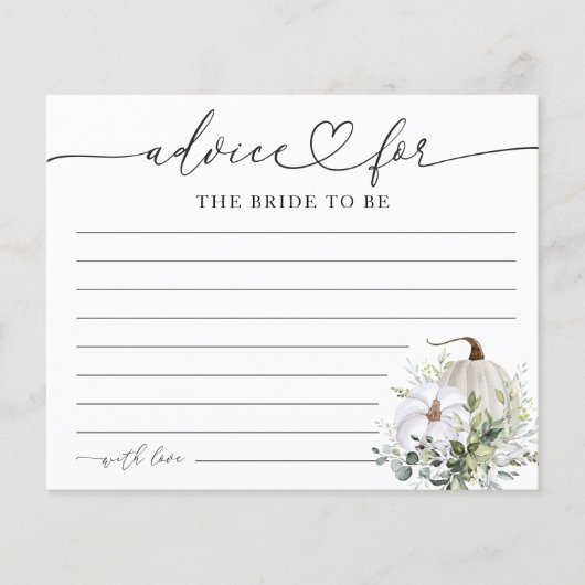 Greenery Pumpkin Herfst Vrijgezellenfeest Advice K (Voorkant)