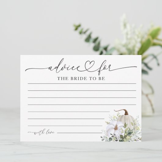 Greenery Pumpkin Herfst Vrijgezellenfeest Advice K (Staand voorkant)