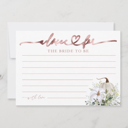 Greenery Pumpkin Herfst Vrijgezellenfeest Advice K (Voorkant)