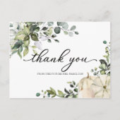 Greenery Pumpkin Herfst Vrijgezellenfeest Dank u Briefkaart (Voorkant)