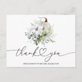 Greenery Pumpkin Herfst Vrijgezellenfeest Dank u Briefkaart (Voorkant)