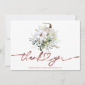 Greenery Pumpkin Herfst Vrijgezellenfeest Dank u Kaart (Voorkant)