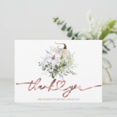 Greenery Pumpkin Herfst Vrijgezellenfeest Dank u Kaart (Staand voorkant)