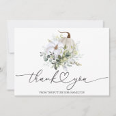 Greenery Pumpkin Herfst Vrijgezellenfeest Dank u Kaart (Voorkant)