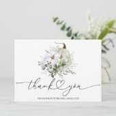 Greenery Pumpkin Herfst Vrijgezellenfeest Dank u Kaart (Staand voorkant)