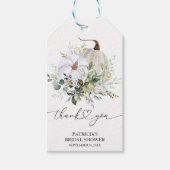 Greenery Pumpkin Herfst Vrijgezellenfeest Favor Cadeaulabel (Voorkant)