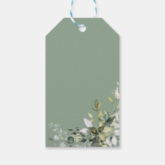 Greenery Pumpkin Herfst Vrijgezellenfeest Favor Cadeaulabel (Achterkant)