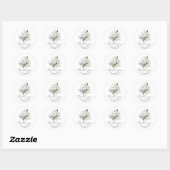Greenery Pumpkin Herfst Vrijgezellenfeest Favor Ronde Sticker (Vel)