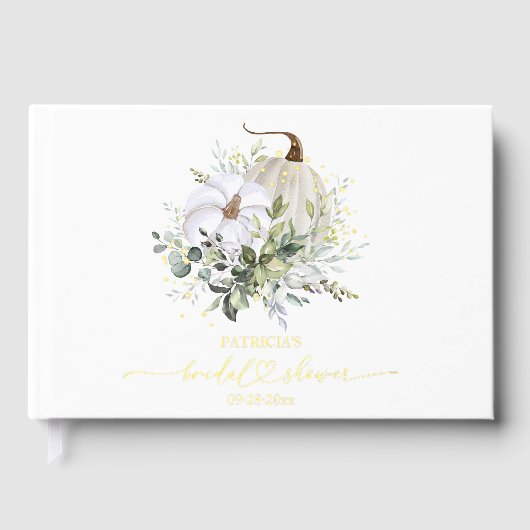 Greenery Pumpkin Herfst Vrijgezellenfeest Gastenboek (Voorkant)