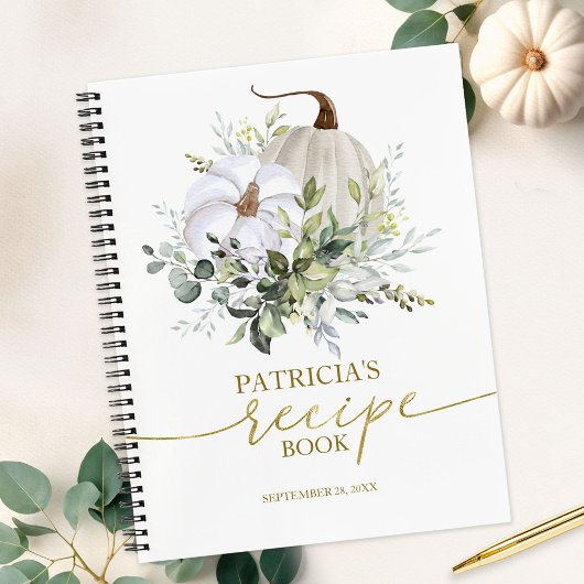 Greenery Pumpkin Herfst Vrijgezellenfeest Recipe B Notitieboek