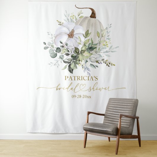 Greenery Pumpkin Herfst Vrijgezellenfeest Wandkleed (In situ)