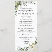 Greenery Pumpkin Thanksgiving Dinner Menu Card (Voorkant)