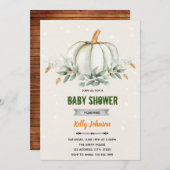 Greenery pumpkin-uitnodiging voor het douchen kaart (Voorkant / Achterkant)