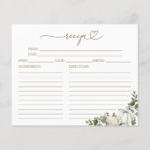 Greenery Pumpkin Vrijgezellenfeest Recept Kaarten (Voorkant)