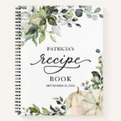 Greenery Pumpkin Vrijgezellenfeest Recipe Book Notitieboek (Voorkant)