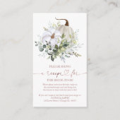 Greenery Pumpkin Vrijgezellenfeest Recipe Request Informatiekaartje (Voorkant)