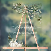 Greenery Pumpkin Wedding Welkom Acryl Bord (Neutraal)