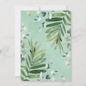 Greenery Puppy Dog Bingo Baby shower Kaart (Achterkant)