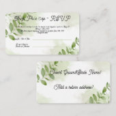 Greenery R.S.V.P Vietnamese trouwkaart Notitiekaartje (Voorkant / Achterkant)