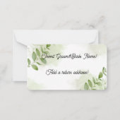Greenery R.S.V.P Vietnamese trouwkaart Notitiekaartje (Achterkant)