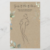 Greenery raadt de dress Vrijgezellenfeest game Fly Flyer (Voorkant)