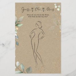 Greenery raadt de dress Vrijgezellenfeest game Fly Flyer