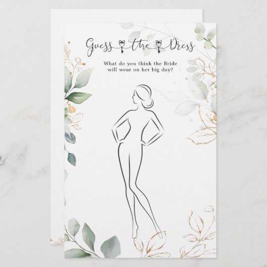 Greenery raadt het Vrijgezellenfeest-spel Briefpapier (Voorkant / Achterkant)