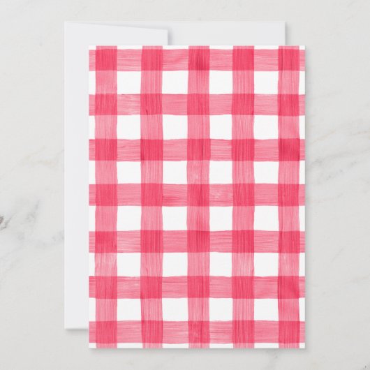 Greenery Red Barnyard Farm Animals Baby shower Kaart (Achterkant)