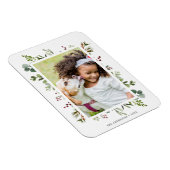 Greenery Red Berries Holiday Foto Magneet (Rechterzijde)