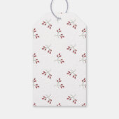 Greenery Red Berries Holiday Gift Labels Cadeaulabel (Achterkant)