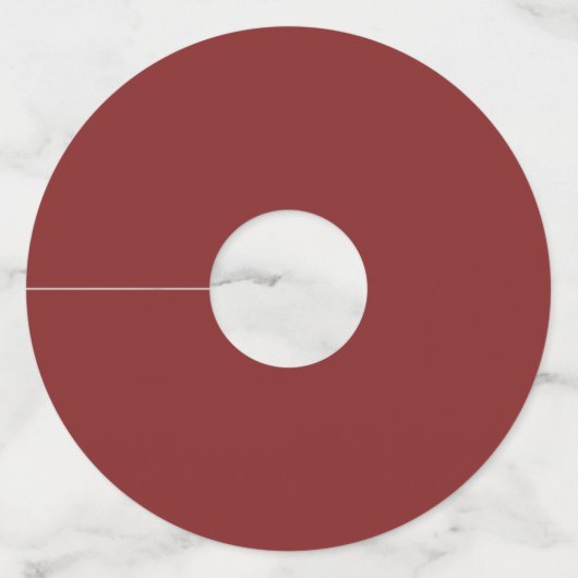 Greenery Red Berries Holiday Wijnglaslabel (Achterkant)