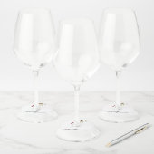 Greenery Red Berries Holiday Wijnglaslabel (Set)