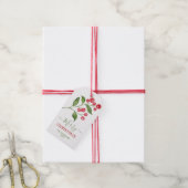 Greenery Red Berries kerstfeestdag Gift Labels Cadeaulabel (Met Touw)