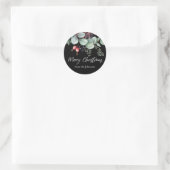 Greenery Red Green Black Kerst sticker (Tas)