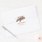 Greenery Red Green Kerst sticker (Envelop)