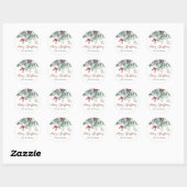 Greenery Red Green Kerst sticker (Vel)