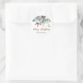 Greenery Red Green Kerst sticker (Tas)