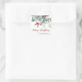 Greenery Red Green Kerst sticker (Tas)