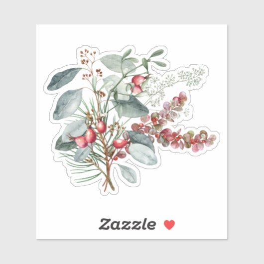 Greenery Red Green Sticker (Vel)