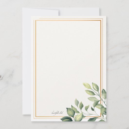 Greenery Religieuze Uitnodiging (Achterkant)
