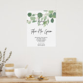 Greenery Reserved for Father of the Groom Wedding Poster (Keuken)