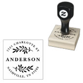 Greenery Retour Adresstempel Rubberstempel (Gestempeld)