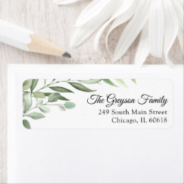 Greenery Return Address Label