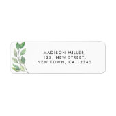 Greenery Return Address Label (Voorkant)