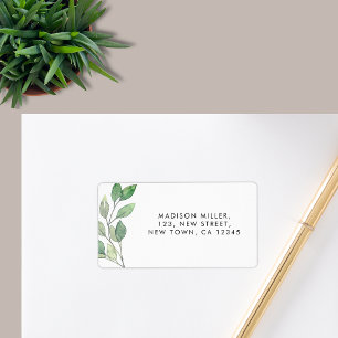 Greenery Return Address Label