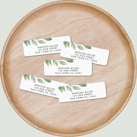 Greenery Return Address Label