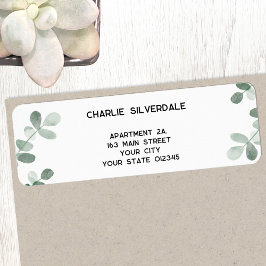 Greenery Return Address Label