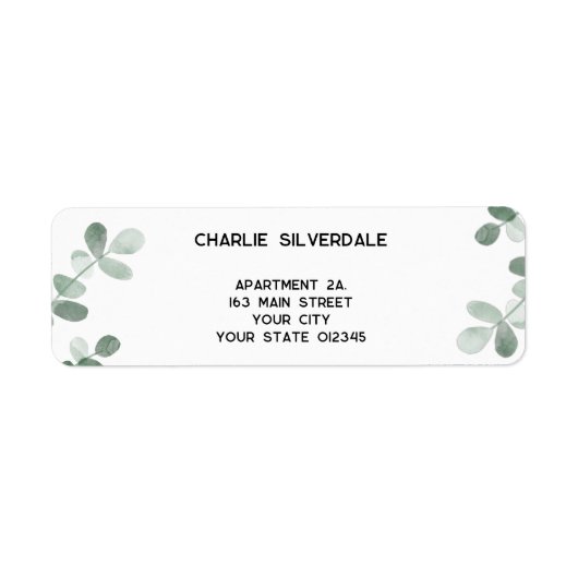 Greenery Return Address Label (Voorkant)