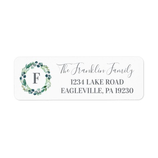 Greenery Return Address Labels (Voorkant)